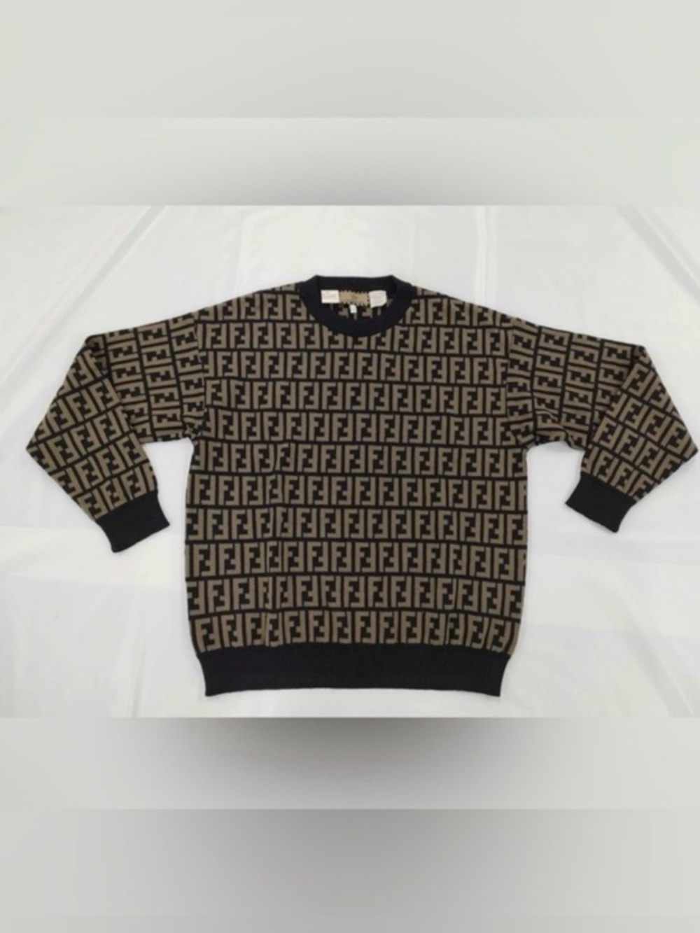 NEW FENDI VINTAGE  Zucca Monogram Sweater L /XL ( size 40 euro )